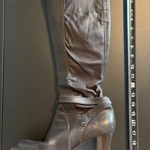 Henry Beguelin Italian Leather Tall Boots | Handcrafted | Brown High Heel Sz 40 - Picture 9 of 12